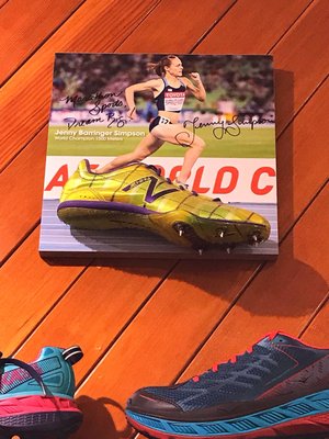 World Champion Jenny Simpson's spikes.