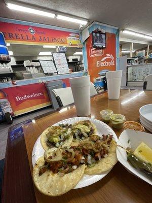 Carne asada, cabeza and Al pastor