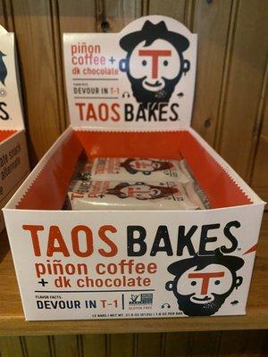 We offer 4 varieties of Taos Bakes bars.