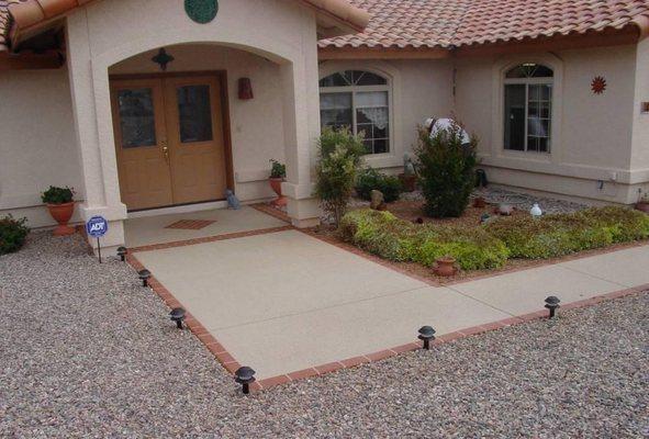 Walkway using Hallmark Application outlined with brick design