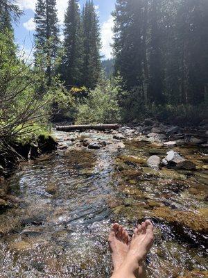 Stream at the end of the hike