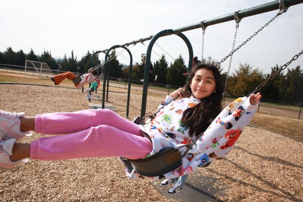 Shoally Creek Elementary School Students Enjoying Recess