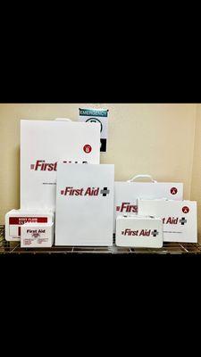 Our first aid kits come in various sizes to suit your companies needs! Whether it's for 50 or 15, we have a first aid kit for you!