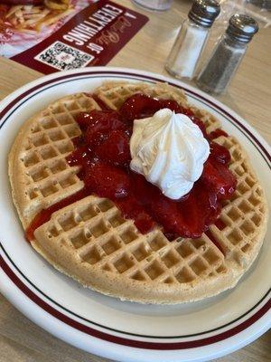 Strawberry Topped Waffle