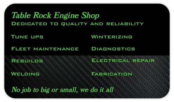 Table Rock Engine Shop