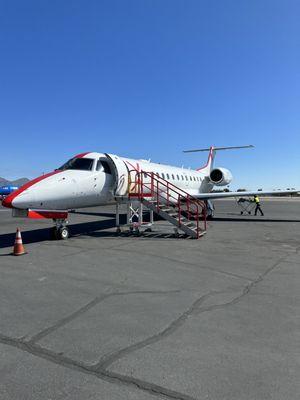 Boarding the plane