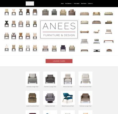 Anees Upholstery furniture design website. aneesupholstery.com