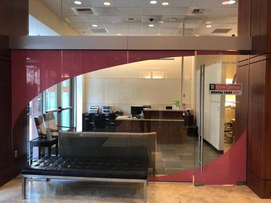 Entrance from inside the Medical-Dental Building