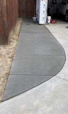 Freshly poured concrete.