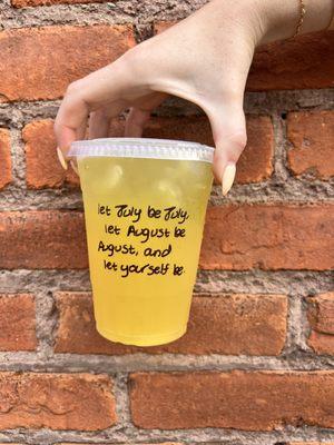 Each cup has special message on it, get a drink and see what your cup says!