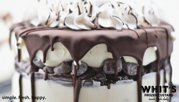 Fudge Brownie Frozen Custard Cake