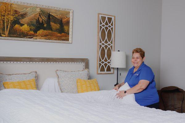 At Clean Stride we make your bed with a smile!