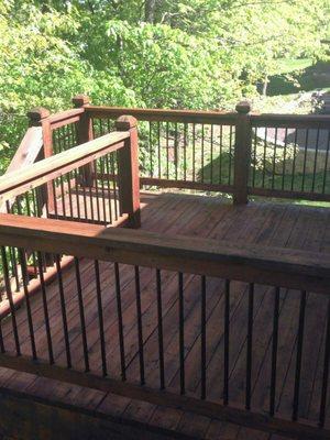 STL Power Wash LLC  Deck After Pressure Washing and Staining