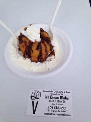 Fried Ice Cream, this was served up at the Cherry Blossom Festival in Conyers, Ga. Holy cow this was yummy!!!