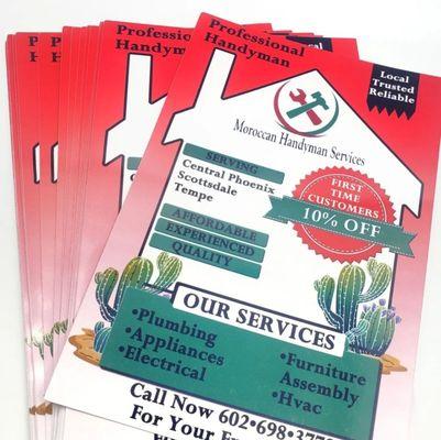 Glossy Flyers. Choose your quantity. Free Quotes.
Serving all states.