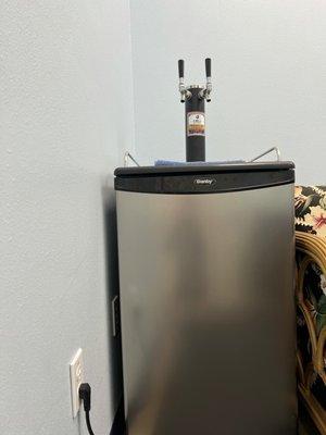 Kegerator for our Organic Jun Kombucha on Tap