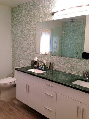 Complete bathroom remodel.