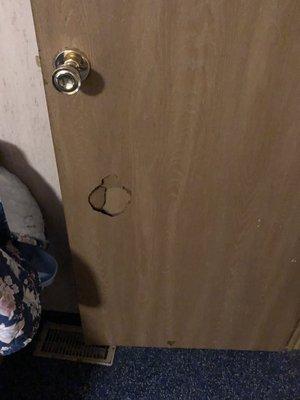 Hole in bedroom door