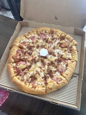 Hawaiian Luau Stuffed Crust Pizza