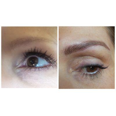 Before/After Photo: Permanent Makeup Brows