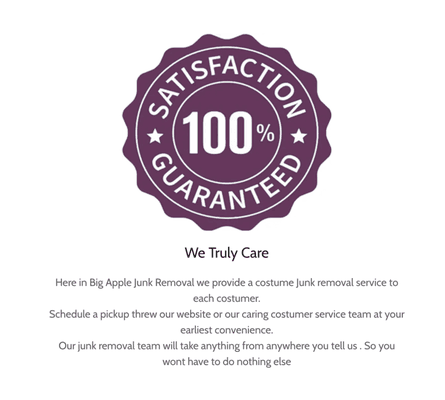 100% Satisfaction Guaranteed