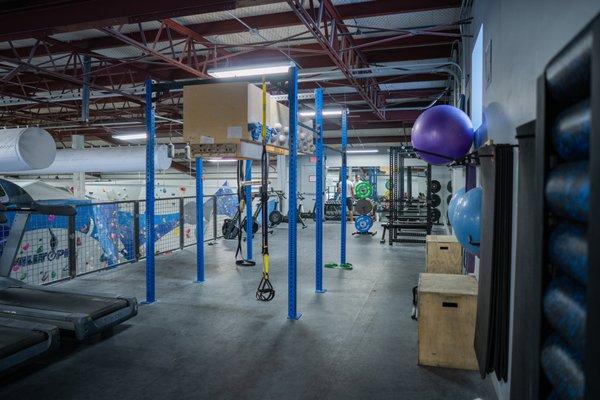 Upstairs fitness area