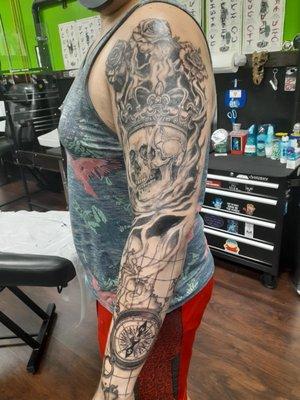 Skull and Crown Full Sleeve