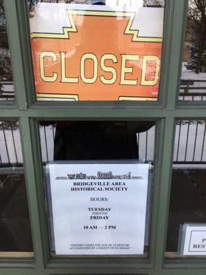 Closed on Mondays ...