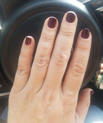 Short, gel OPI: Lincoln Park after Dark