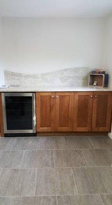 Counter top and back splash in our model room