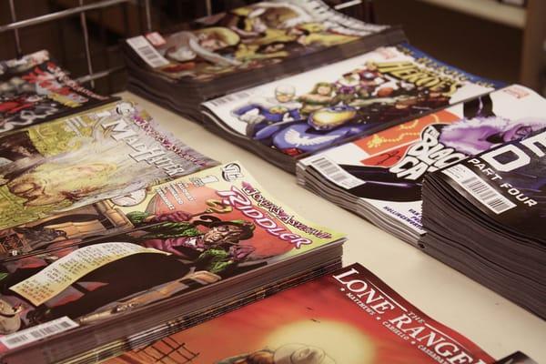 New comic book table at QC.