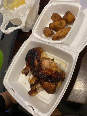 Rotisserie chicken and maduros