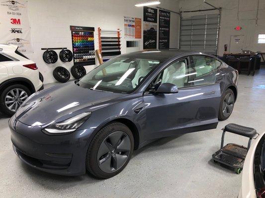 Tesla window tinting in Miami, Tesla model 3, Model Y car window tinting Miami, Wrap my Tesla Miami, Tesla clear bra Miami