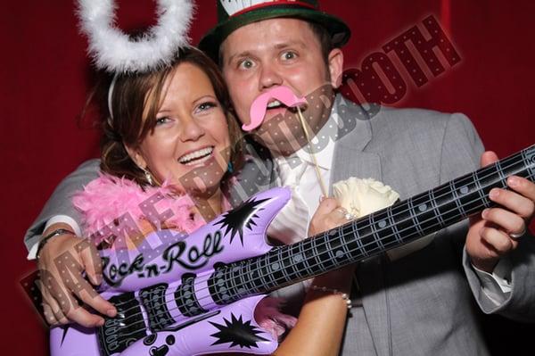 Bride & Groom in our photo booth!