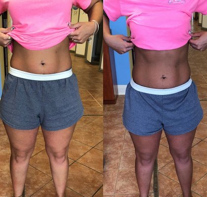 Before & After: spray tan