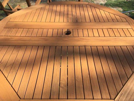 Teak patio set