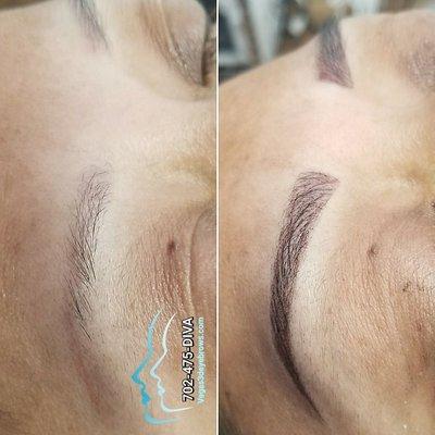 3d eyebrows not microblading.