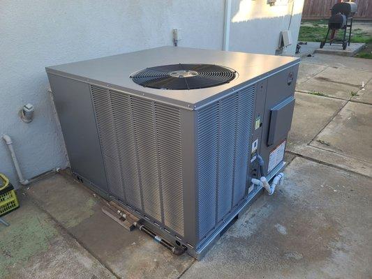 New unit install and tested by ACS (air control services)