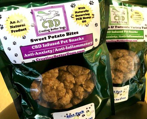 Creating Better Dog Treats are the best to help calm those rambunctious puppies down, and ease aging canines aches and pains.