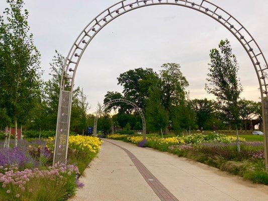 Entrance to the park area in August