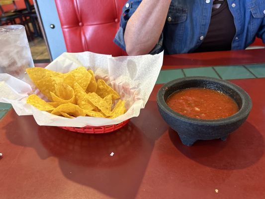 Chips and salsa are complimentary.