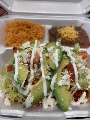 Mexican Red Enchiladas Plate