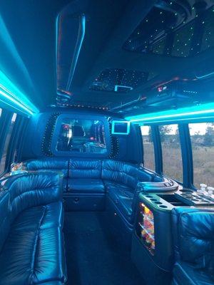 Limo Bus Blue light