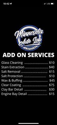 These are additional services that come with if you purchase these to original order