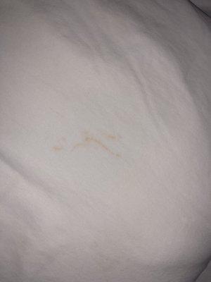 Stained pillow