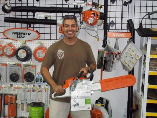 Winner of a Stihl chainsaw