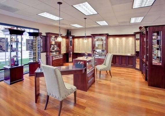 The optical shop at Modesto Eye Center has an extensive collection of latest in eyewear and fashion sunglasses.