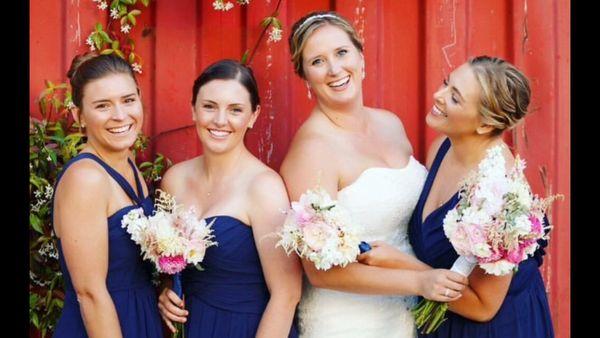 Bride and bridesmaid updos by Camilla.