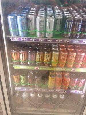 Monster drinks on sale