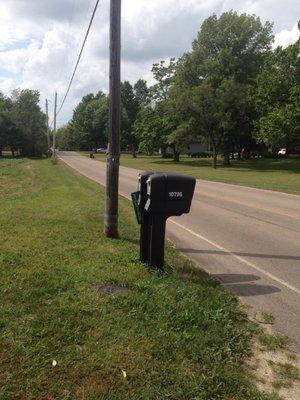 Mile Creek Farm mailbox on mile rd